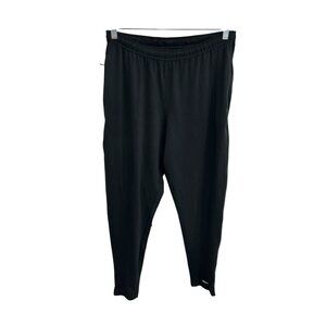 Asics Elastic Waist Pull On Track Pants Black Sz Large Sportswear Performance